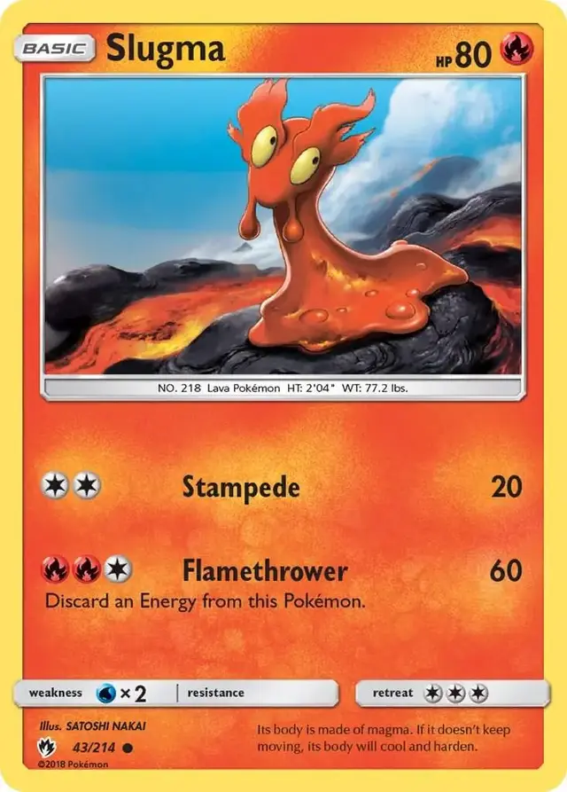 Slugma - Pokemon Lost Thunder #43