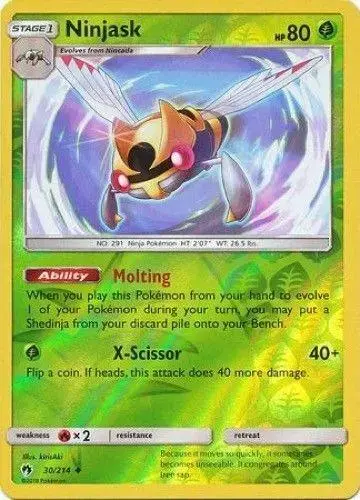 Ninjask [Reverse Holo] - Pokemon Lost Thunder #30