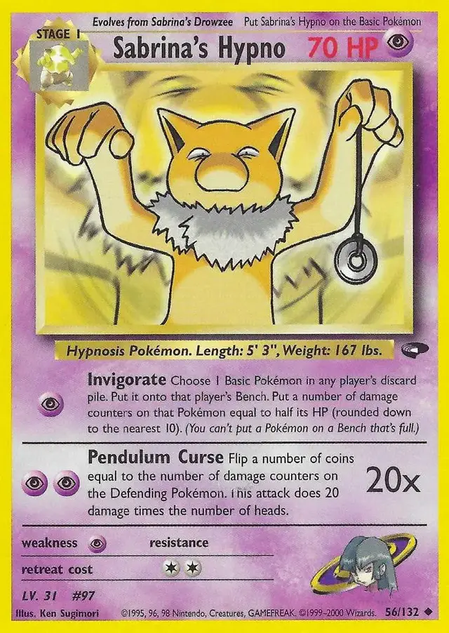 Sabrina's Hypno - Pokemon Gym Challenge #56