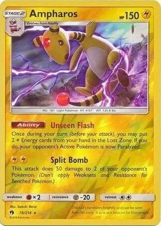 Ampharos [Reverse Holo] - Pokemon Lost Thunder #78