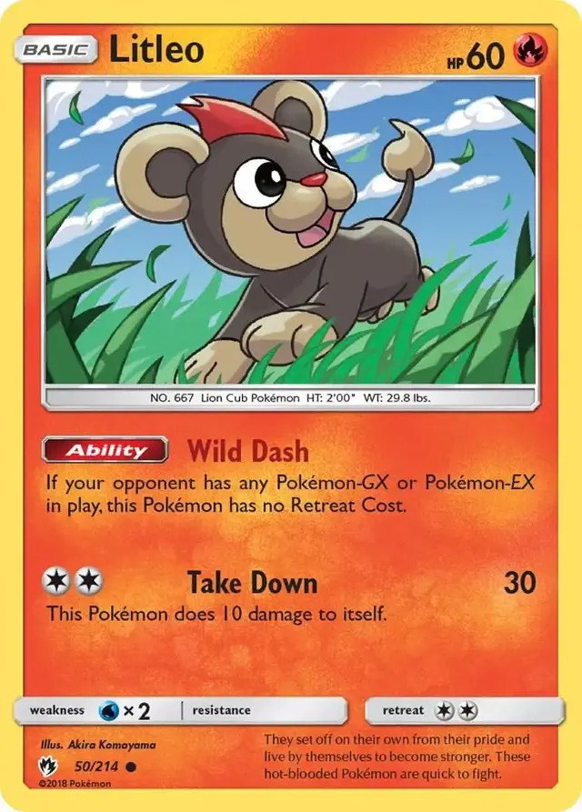 Litleo - Pokemon Lost Thunder #50