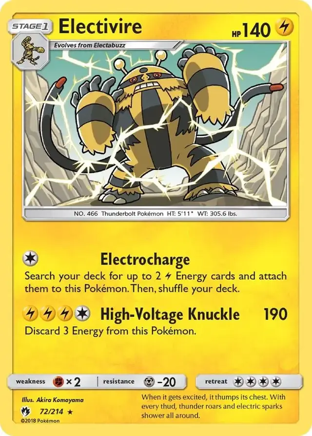Electivire - Pokemon Lost Thunder #72