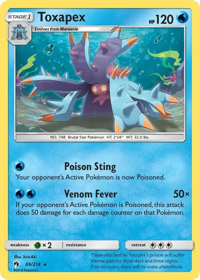 Toxapex - Pokemon Lost Thunder #69