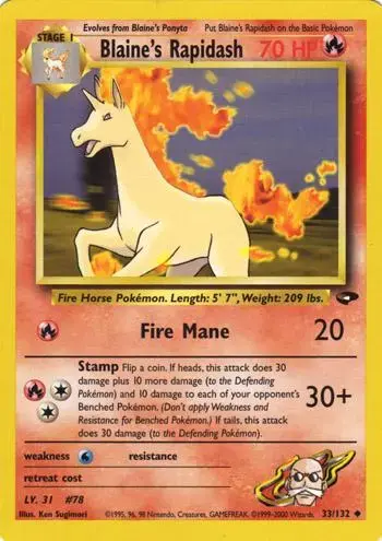 Blaine's Rapidash - Pokemon Gym Challenge #33