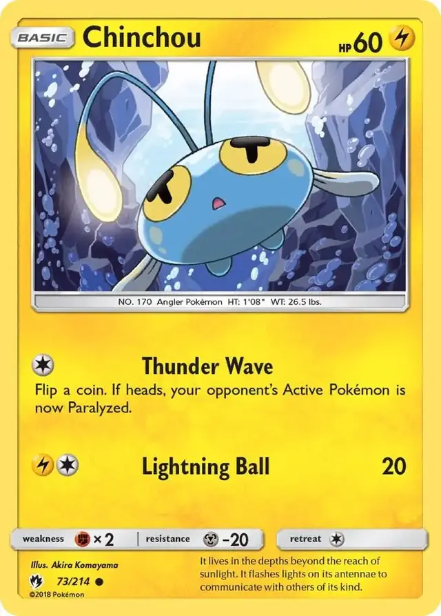 Chinchou - Pokemon Lost Thunder #73