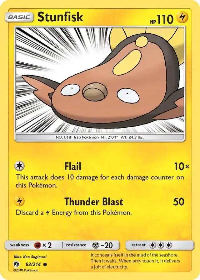 Stunfisk - Pokemon Lost Thunder #83