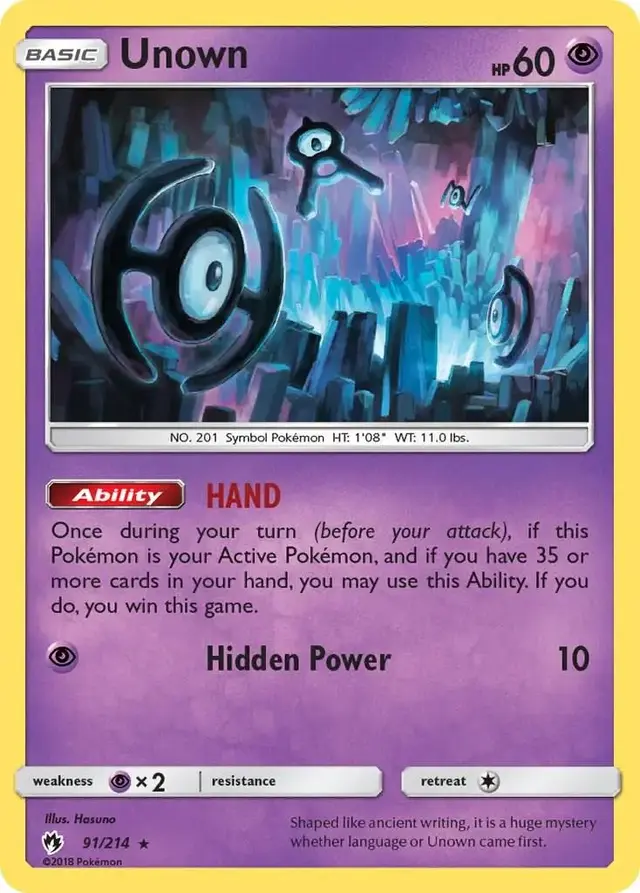 Unown - Pokemon Lost Thunder #91