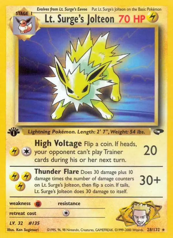 Lt. Surge's Jolteon [1st Edition]