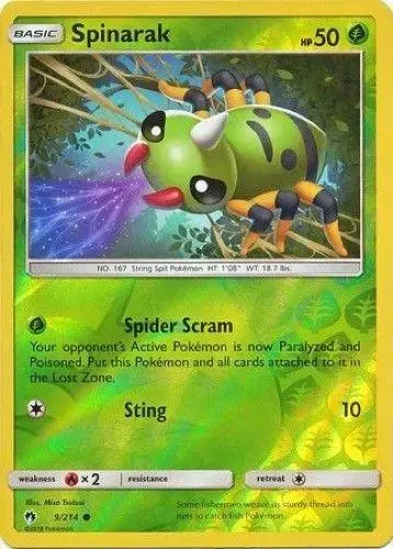 Spinarak [Reverse Holo] - Pokemon Lost Thunder #9