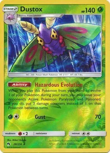 Dustox [Reverse Holo] - Pokemon Lost Thunder #28