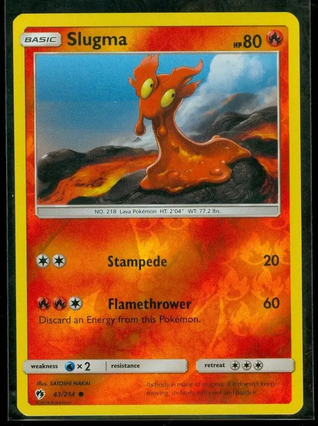 Slugma [Reverse Holo] - Pokemon Lost Thunder #43
