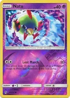 Natu [Reverse Holo] - Pokemon Lost Thunder #87