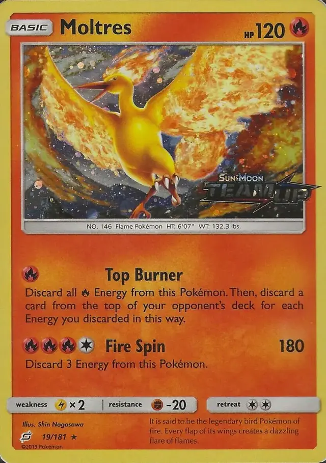 Moltres [Stamped] - Pokemon Team Up #19