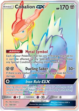 Cobalion GX 189 - Pokemon Team Up