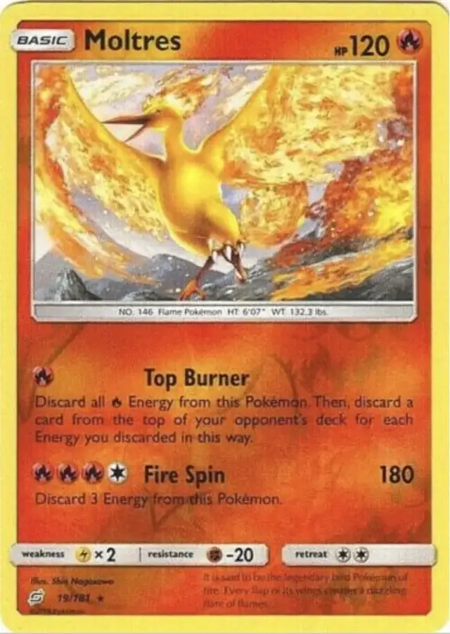 Moltres [Reverse Holo] - Pokemon Team Up #19