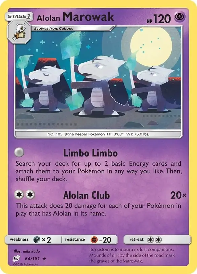 Alolan Marowak - Pokemon Team Up #64