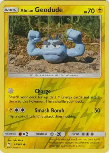 Alolan Geodude [Reverse Holo] - Pokemon Team Up #35