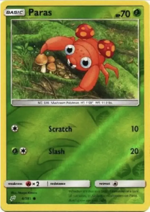 Paras [Reverse Holo] - Pokemon Team Up #6