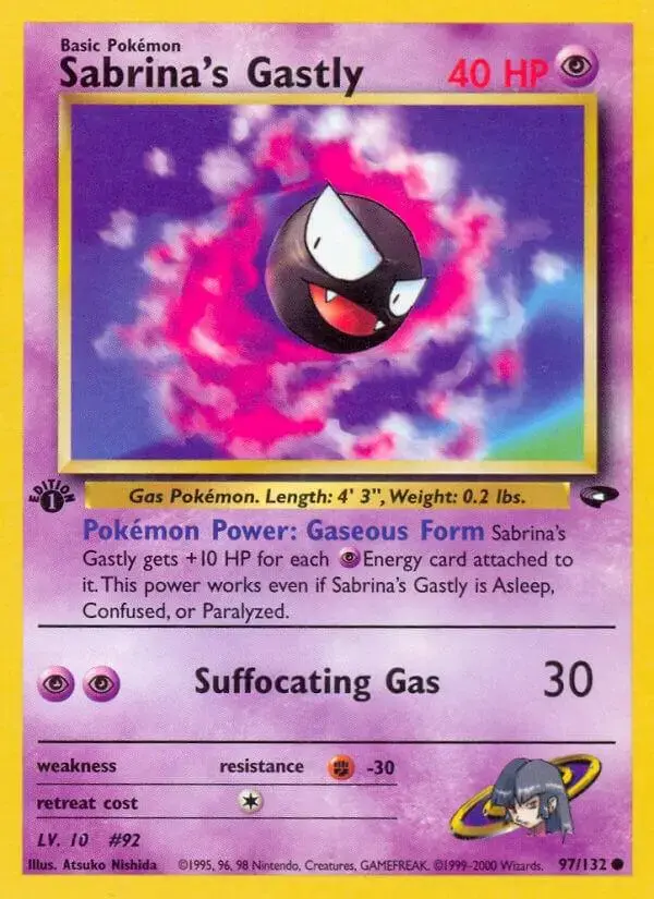 Sabrina's Gastly [1st Edition] - Pokemon Gym Challenge #97