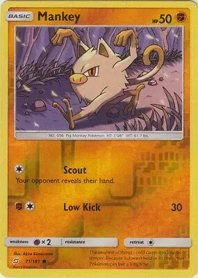 Mankey [Reverse Holo] - Pokemon Team Up #71