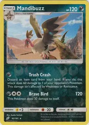 Mandibuzz [Reverse Holo] - Pokemon Team Up #93