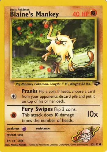 Blaine's Mankey - Pokemon Gym Challenge #63