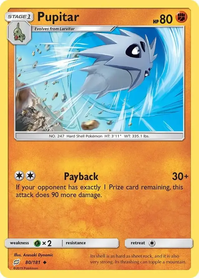 Pupitar - Pokemon Team Up #80