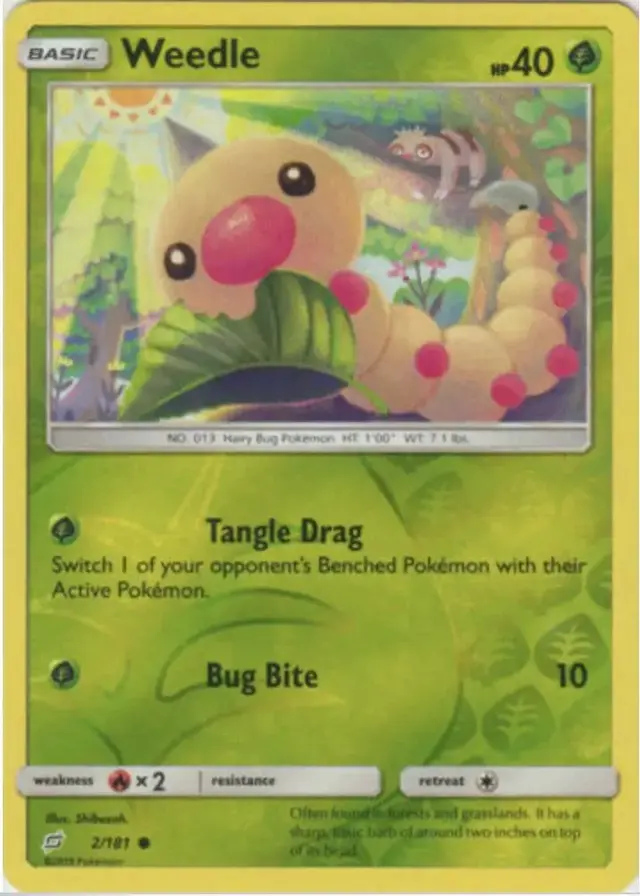 Weedle [Reverse Holo] - Pokemon Team Up #2