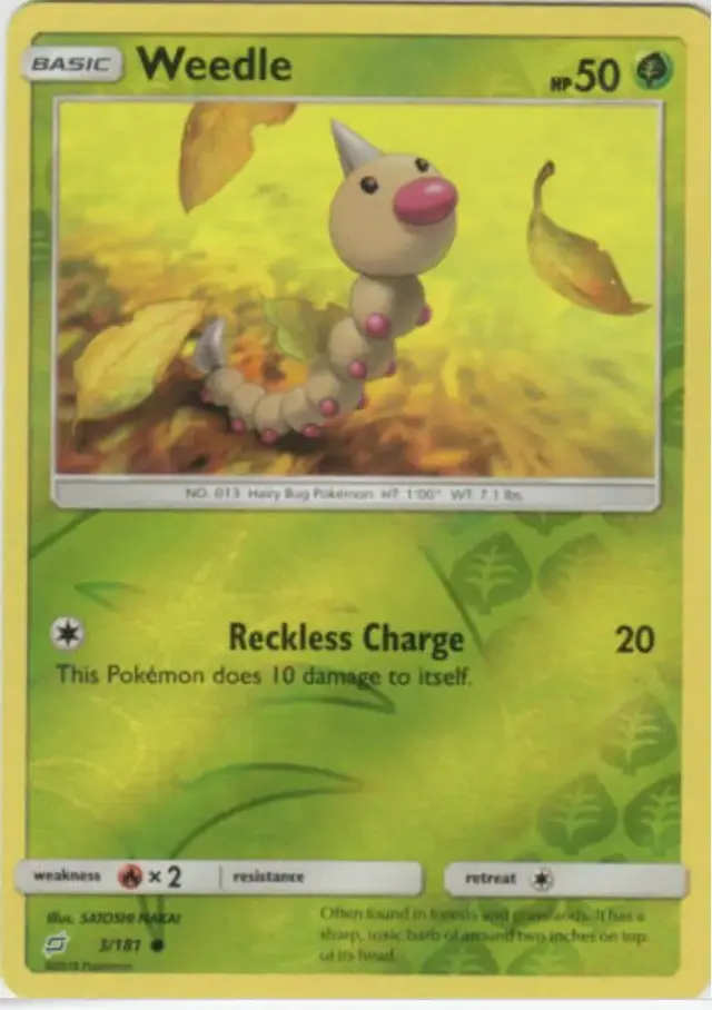 Weedle [Reverse Holo] - Pokemon Team Up #3
