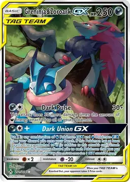 Greninja & Zoroark GX #201 - Pokemon Unbroken Bonds