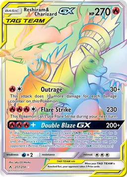 Reshiram & Charizard GX #217 - Pokemon Unbroken Bonds