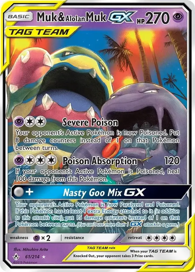Muk & Alolan Muk GX - Pokemon Unbroken Bonds #61