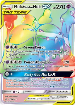Muk & Alolan Muk GX 220 - Pokemon Unbroken Bonds