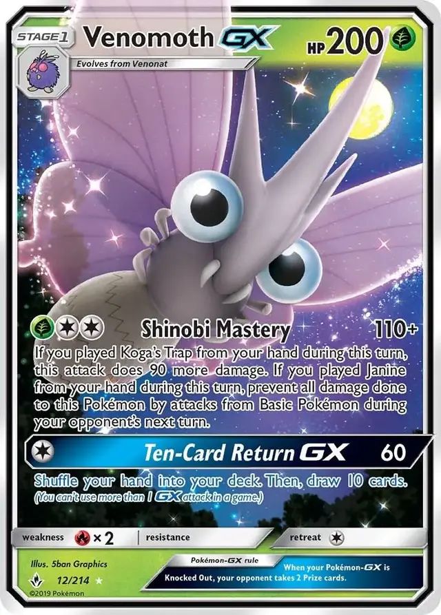 Venomoth GX - Pokemon Unbroken Bonds #12