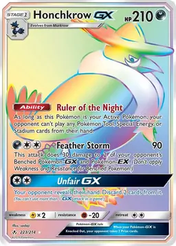 Honchkrow GX 223 - Pokemon Unbroken Bonds