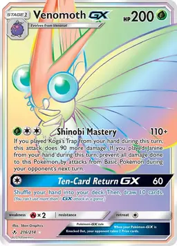 Venomoth GX 216 - Pokemon Unbroken Bonds