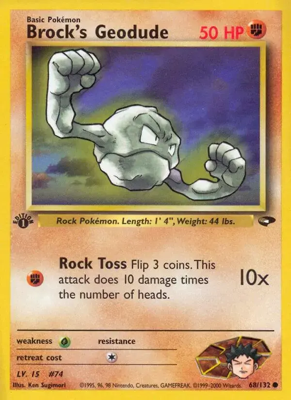Brock's Geodude [1st Edition] - Pokemon Gym Challenge #68