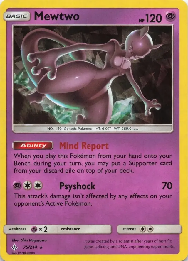 Mewtwo [Cracked Ice] - Pokemon Unbroken Bonds #75