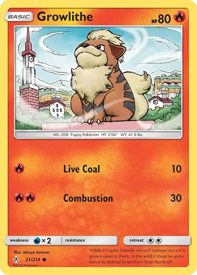Growlithe - Pokemon Unbroken Bonds #21