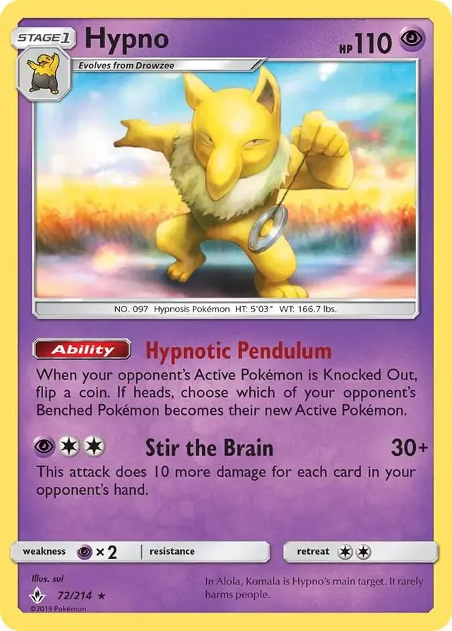 Hypno - Pokemon Unbroken Bonds #72