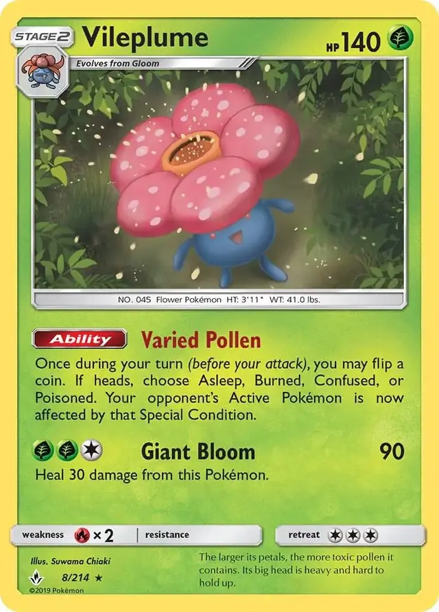 Vileplume - Pokemon Unbroken Bonds #8