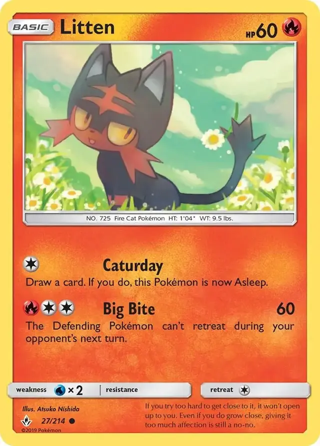 Litten - Pokemon Unbroken Bonds #27