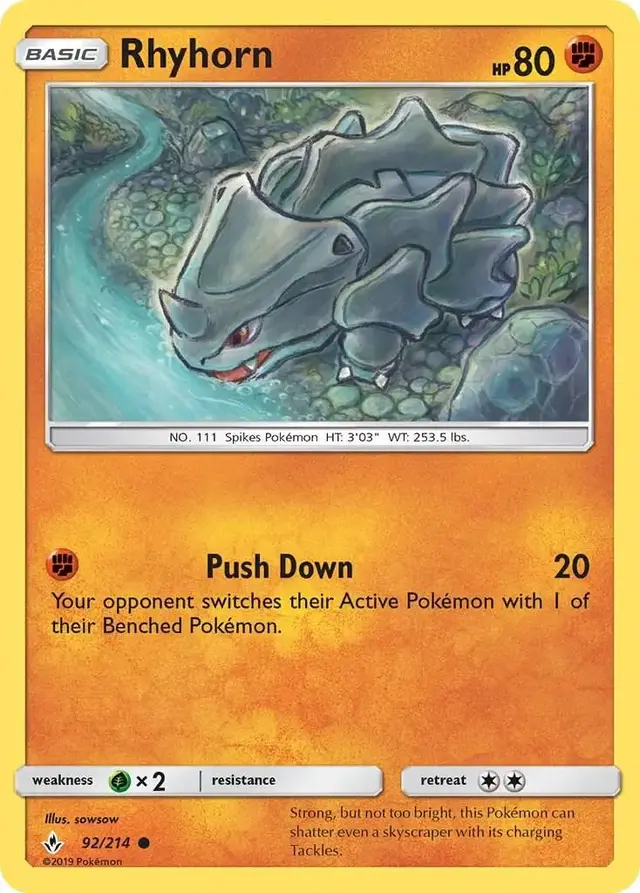 Rhyhorn - Pokemon Unbroken Bonds #92
