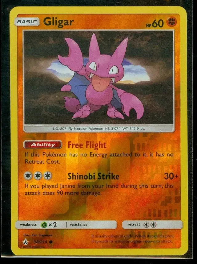 Gligar [Reverse Holo] - Pokemon Unbroken Bonds #98