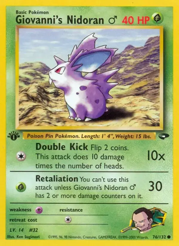 Giovanni's Nidoran [1st Edition] - Pokemon Gym Challenge #76