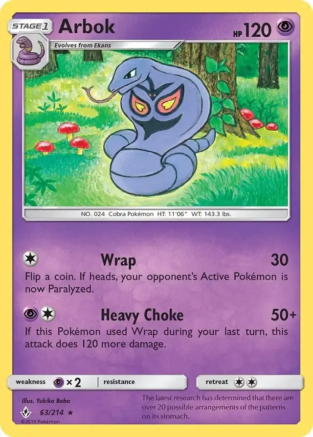 Arbok - Pokemon Unbroken Bonds #63