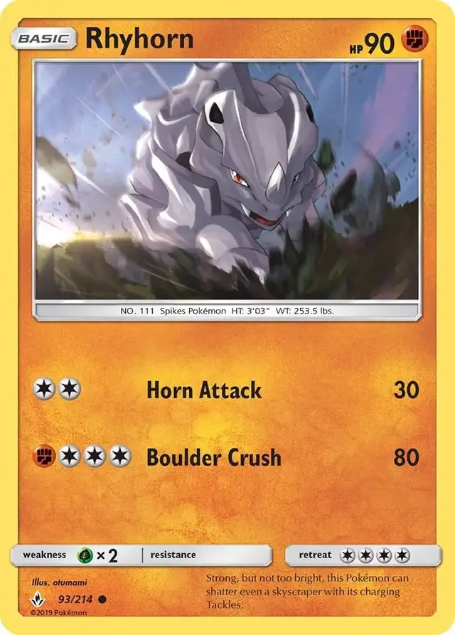Rhyhorn - Pokemon Unbroken Bonds #93