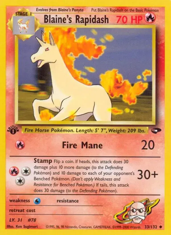 Blaine's Rapidash [1st Edition]