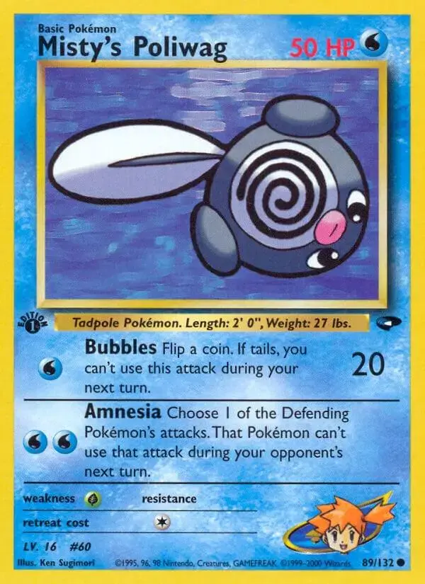 Misty's Poliwag [1st Edition] - Pokemon Gym Challenge #89