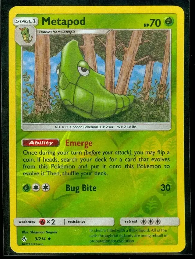 Metapod [Reverse Holo] - Pokemon Unbroken Bonds #3